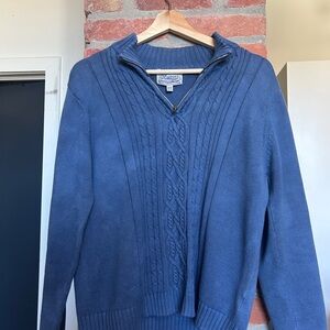 Blue Half-Zip Sweater